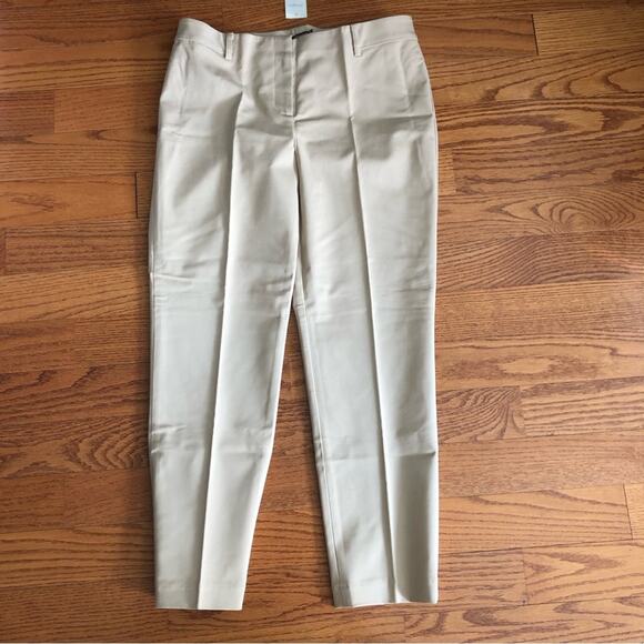 J.McLAUGHLIN Khaki Pippa Cotton Pant Straight Leg Cropped Women’s Size 12 NWT - Picture 9 of 9